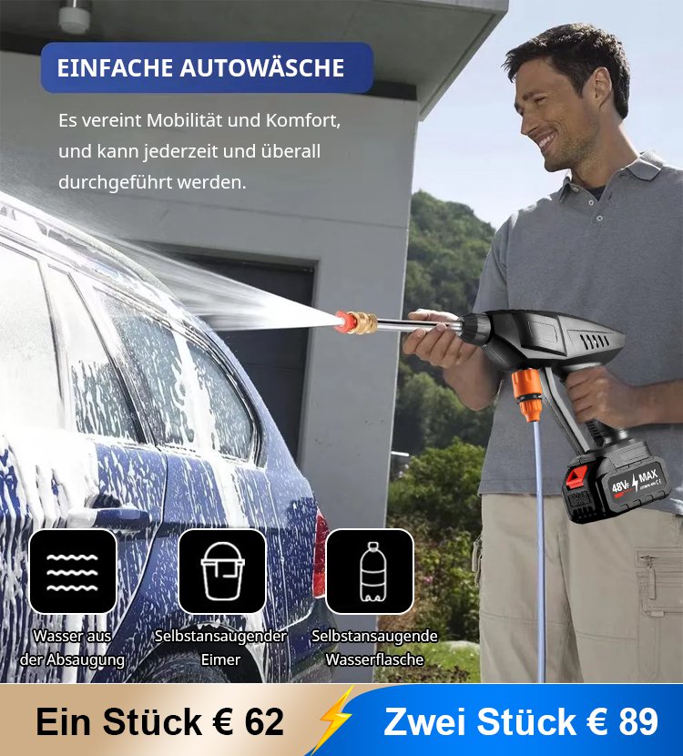 Tragbare Hochdruck-Autowaschwasserpistole