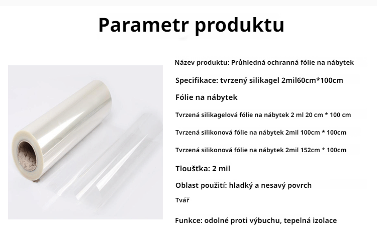 Fireproof and anti-scalding transparent furniture protective film