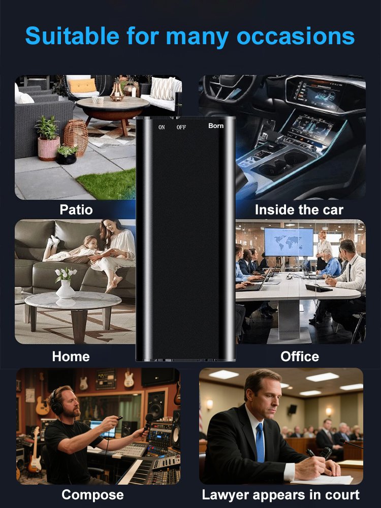 [300 hours of battery life] One-button hidden voice recorder