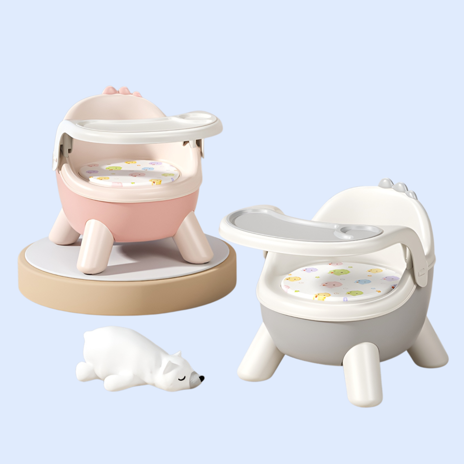 ベビーダイニングテーブル、ダイニングチェア、かわいい小さな恐竜の形、かわいいドラゴンスツール、子供用チェア、家庭用プラスチック製背もたれシート