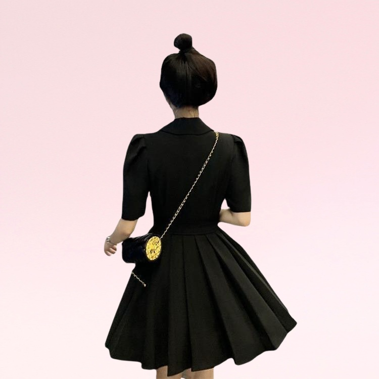 夏の女性のための不規則なスーツドレス、優しくて甘い、ウエストにぴったりフィット