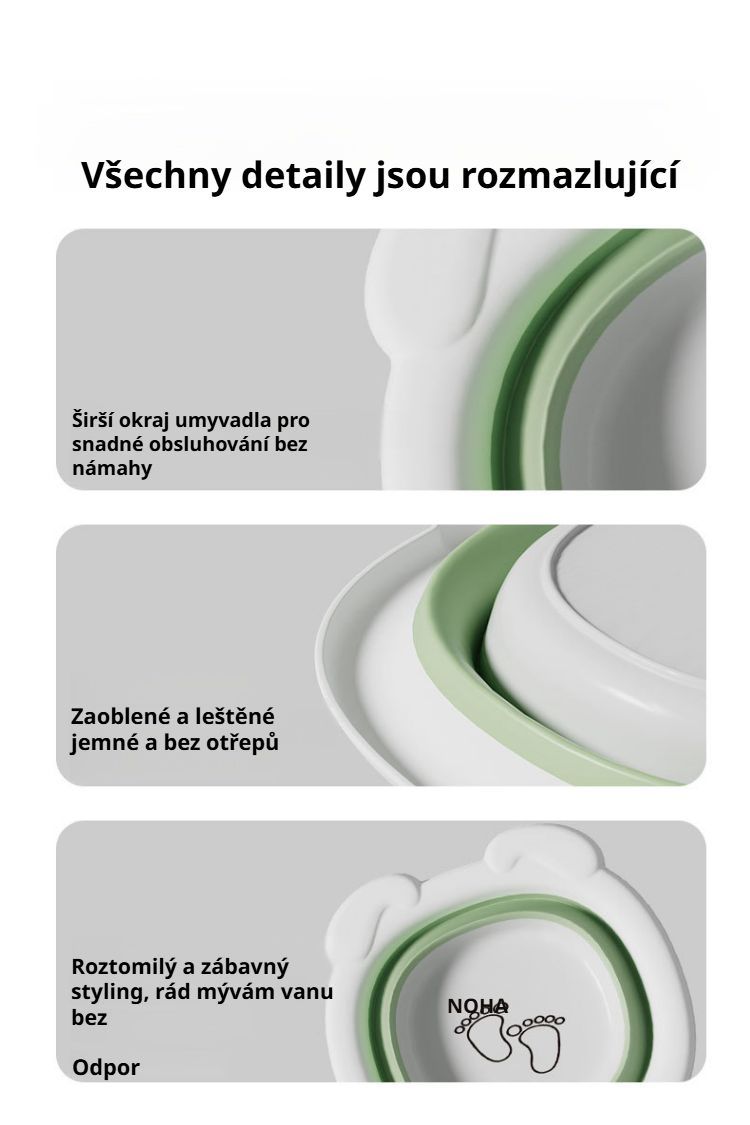 Skládací dětské umyvadlo snadné na skladování