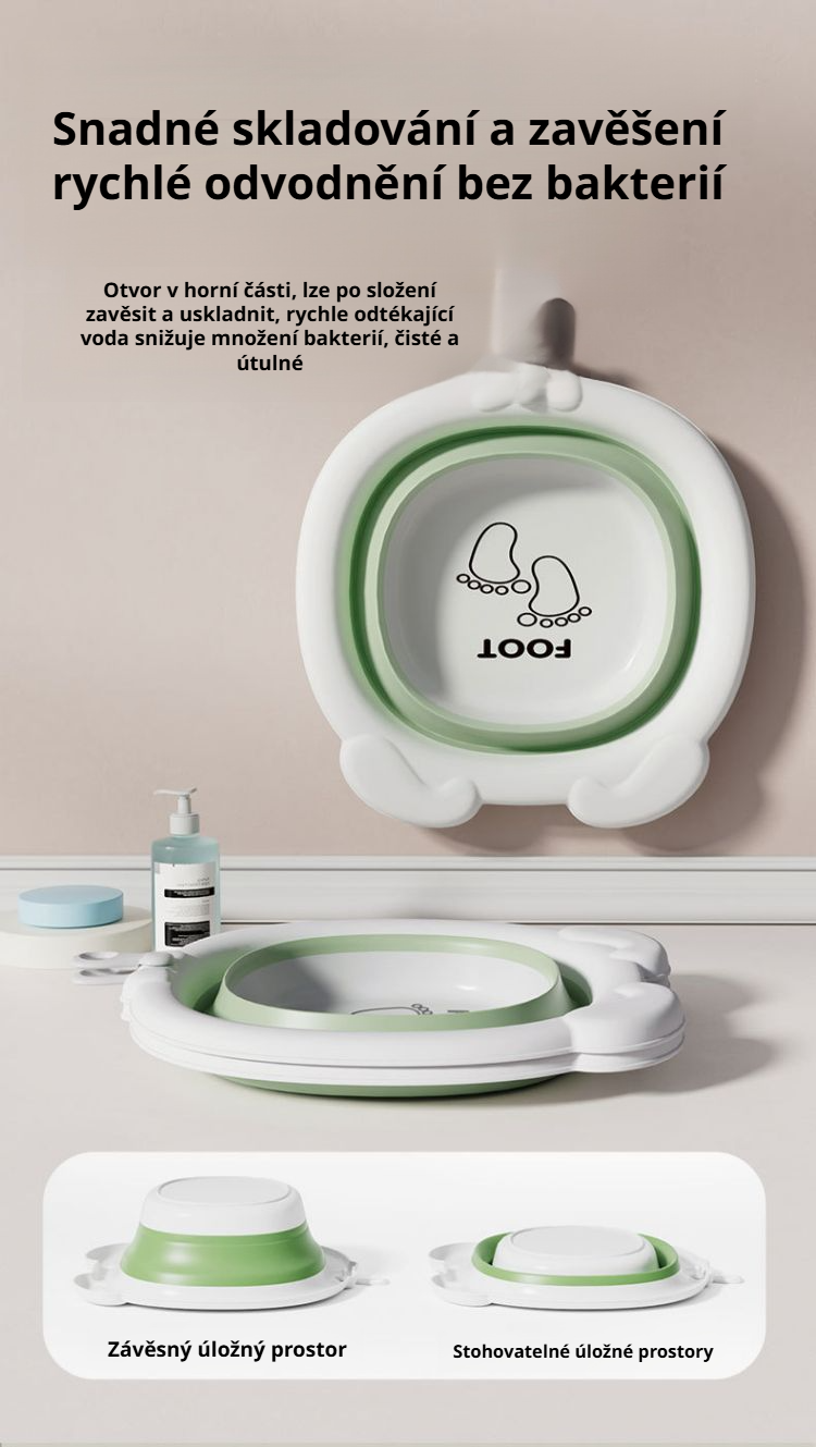 Umyvadlo na obličej pro miminka během používání