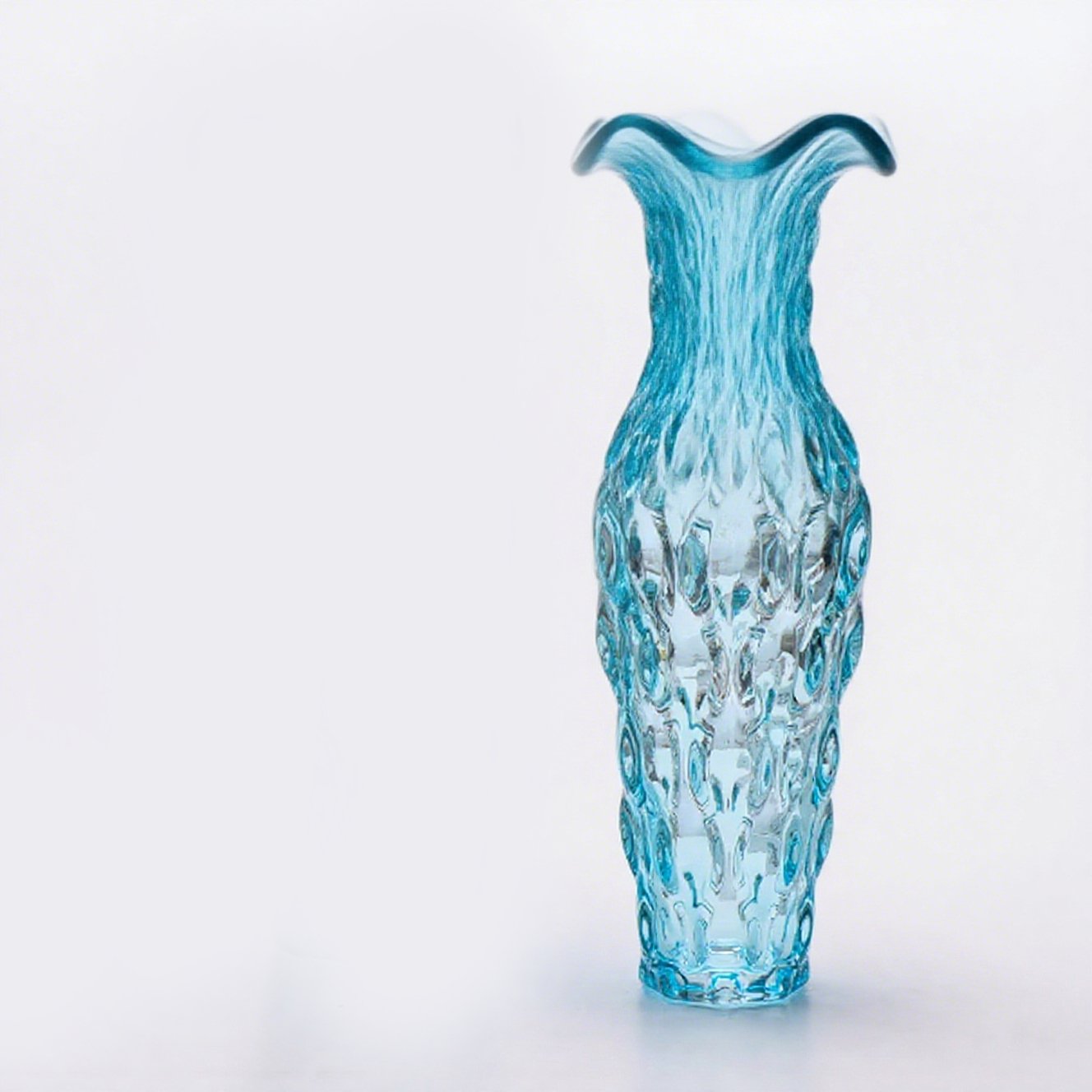 Nádherná křišťálová váza v barvě jezerní modři (balení 2 kusů)