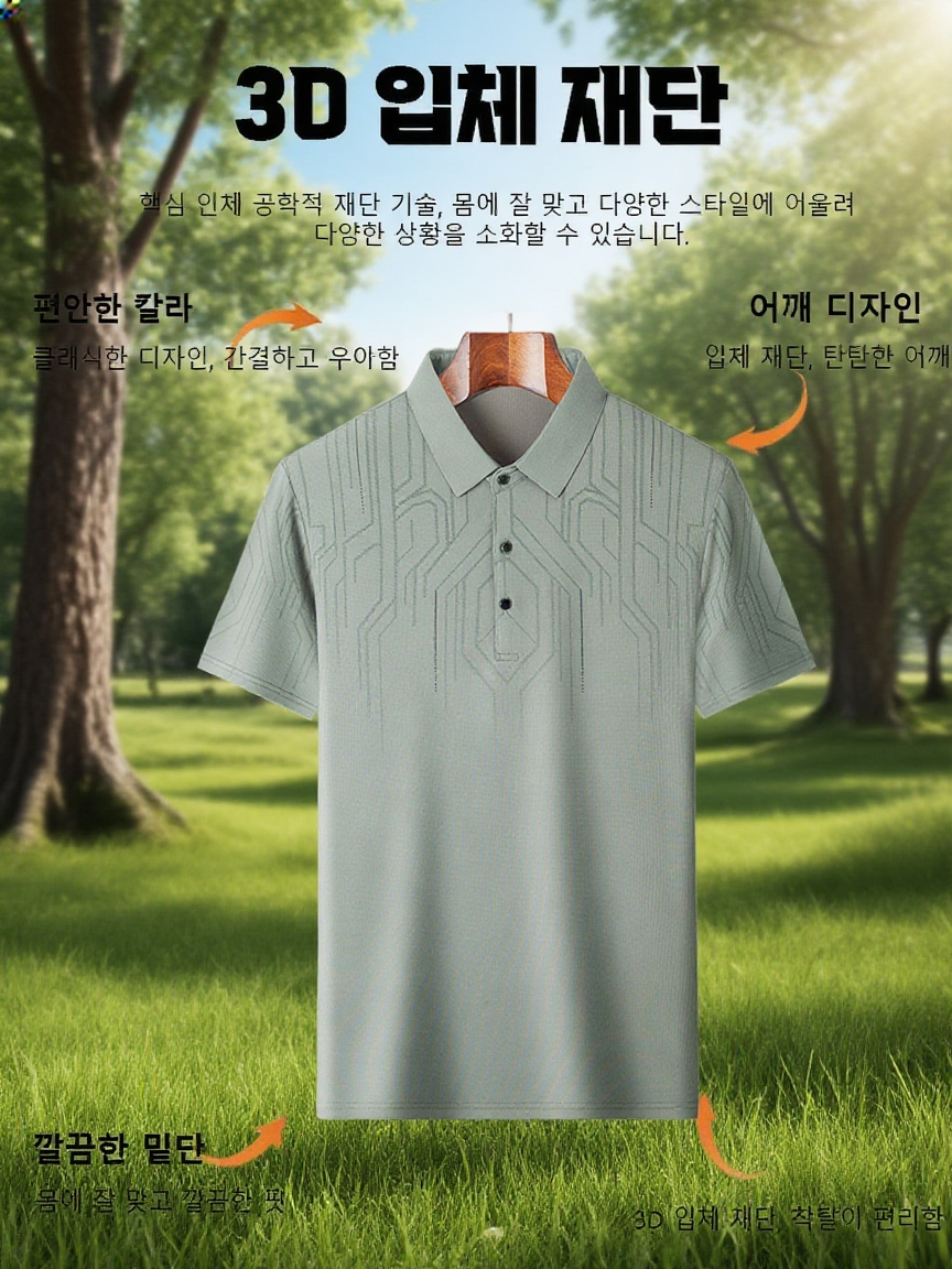 여름철 편안한 남성 반팔 셔츠 스타일링