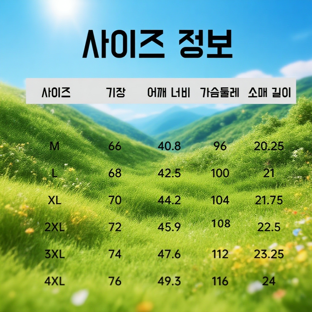 중년 남성을 위한 여름 데일리 티셔츠
