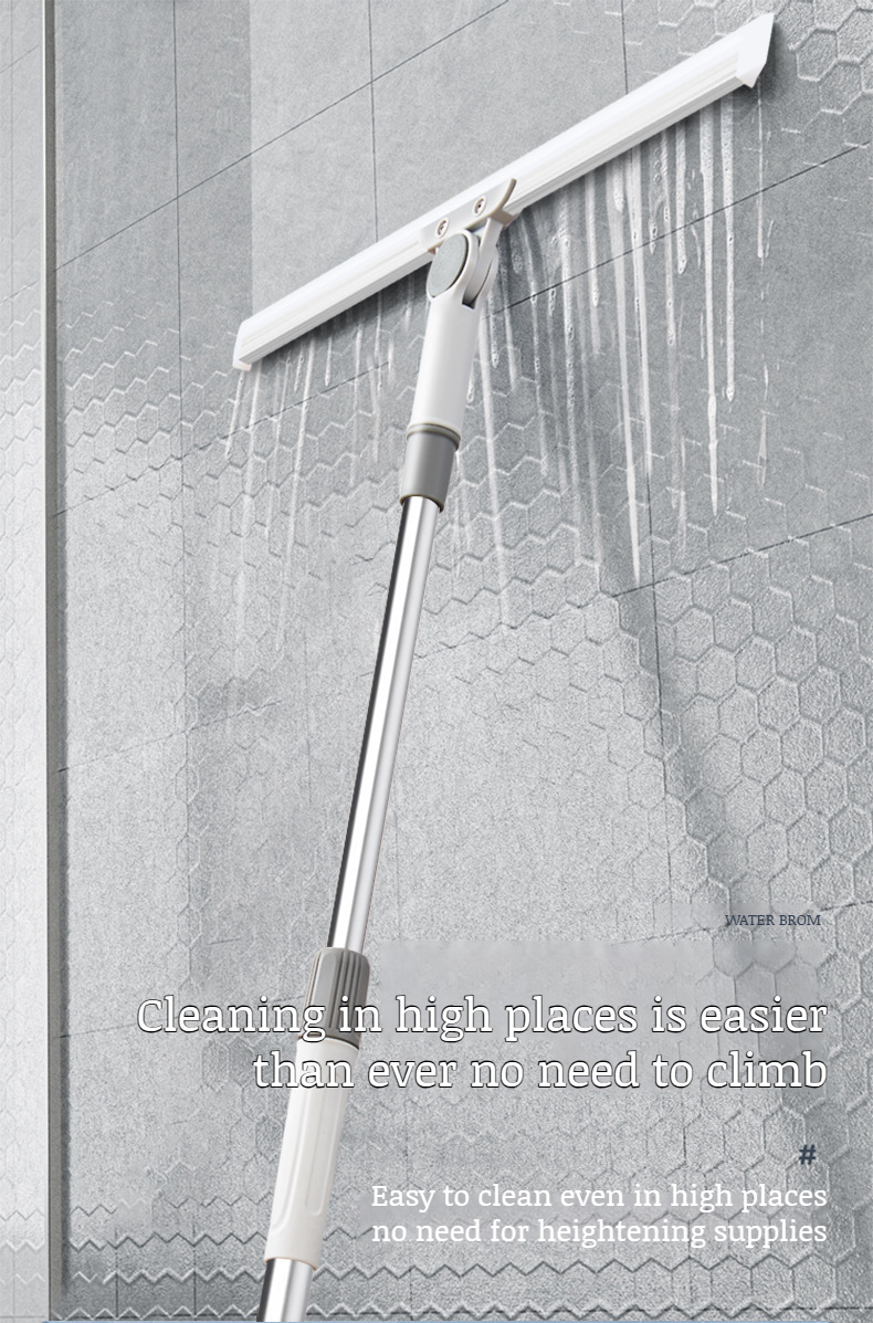 Modern bathroom floor scraper with magic broom design
