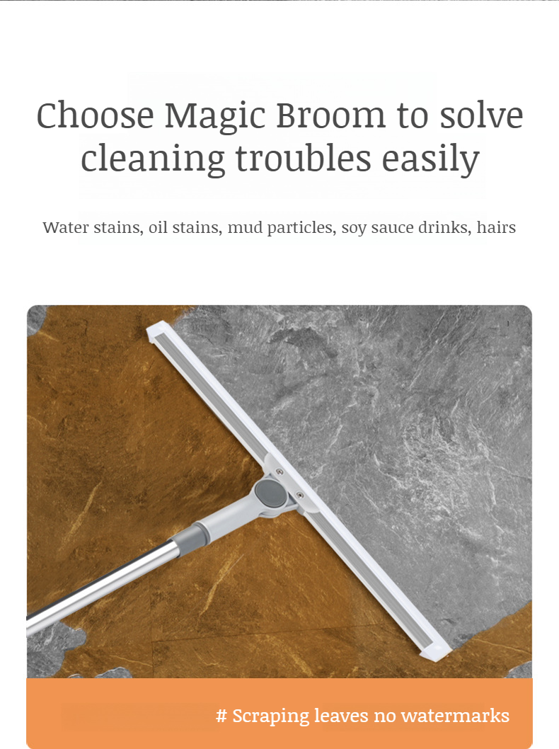 Easy-to-store retractable squeegee for bathrooms