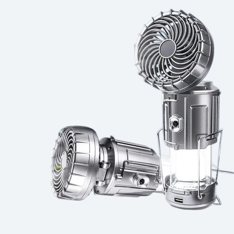 Solar Powered Electric Fan Camping Light