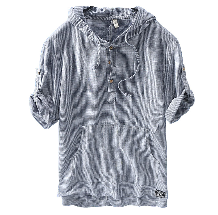 フード付きプルオーバーのサイドビュー