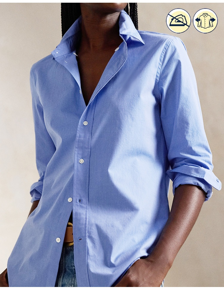 シンプルでおしゃれなレディースシャツの正面写真