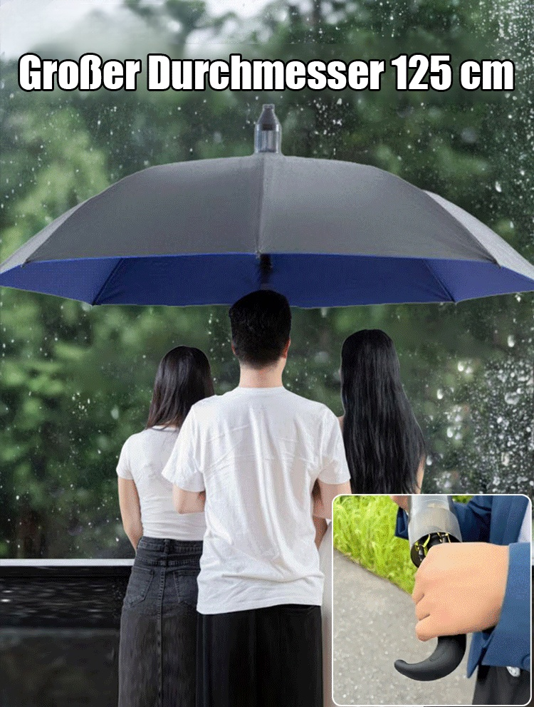 Selbstöffnender doppelter sturmsicherer Regenschirm