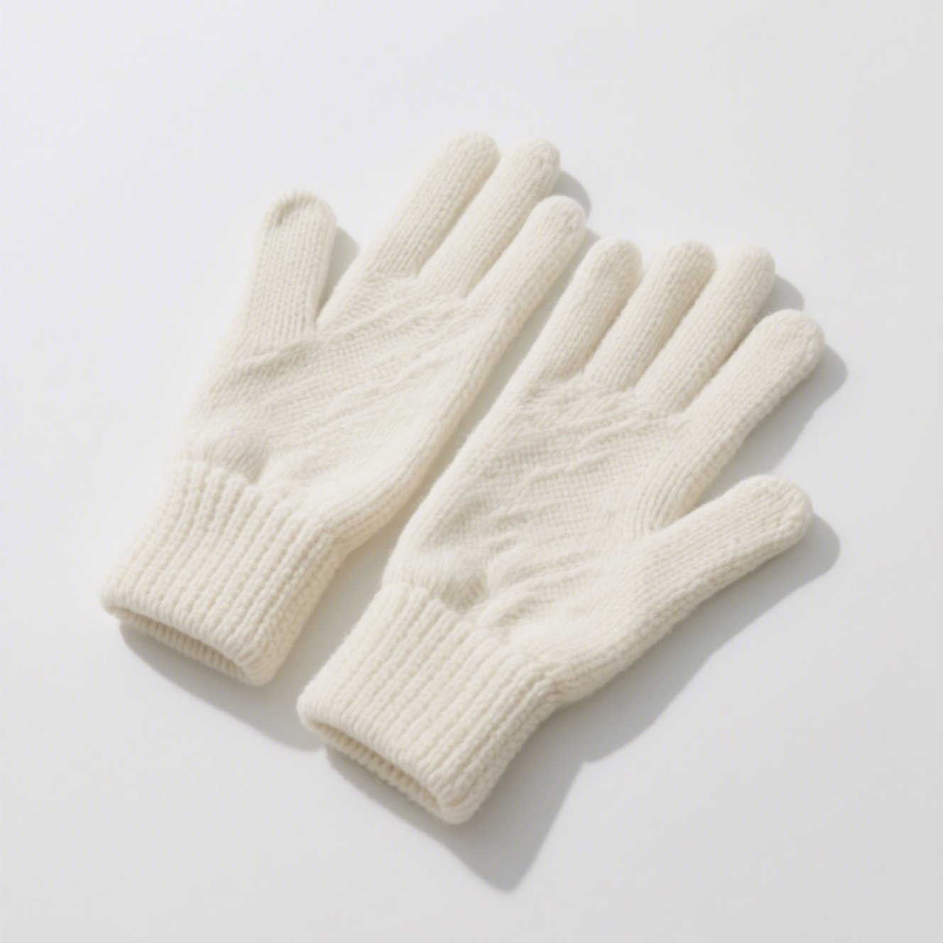 Ručně pletené vlněné rukavice v balení po 3 párech
