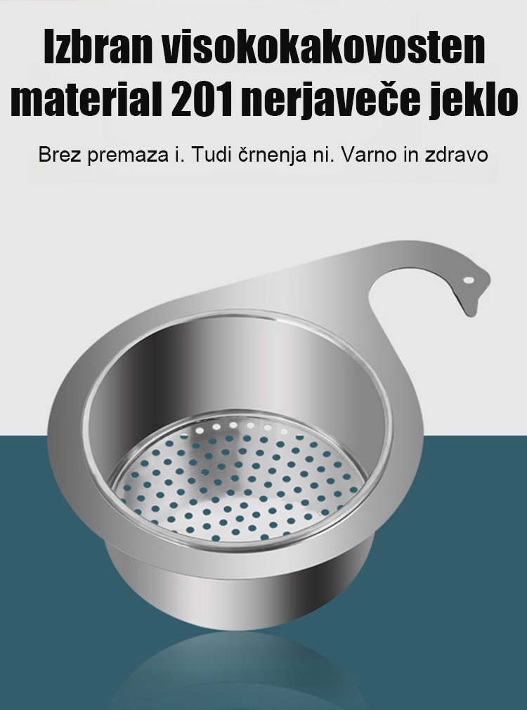 Odtočna košara iz nerjavečega jekla 304