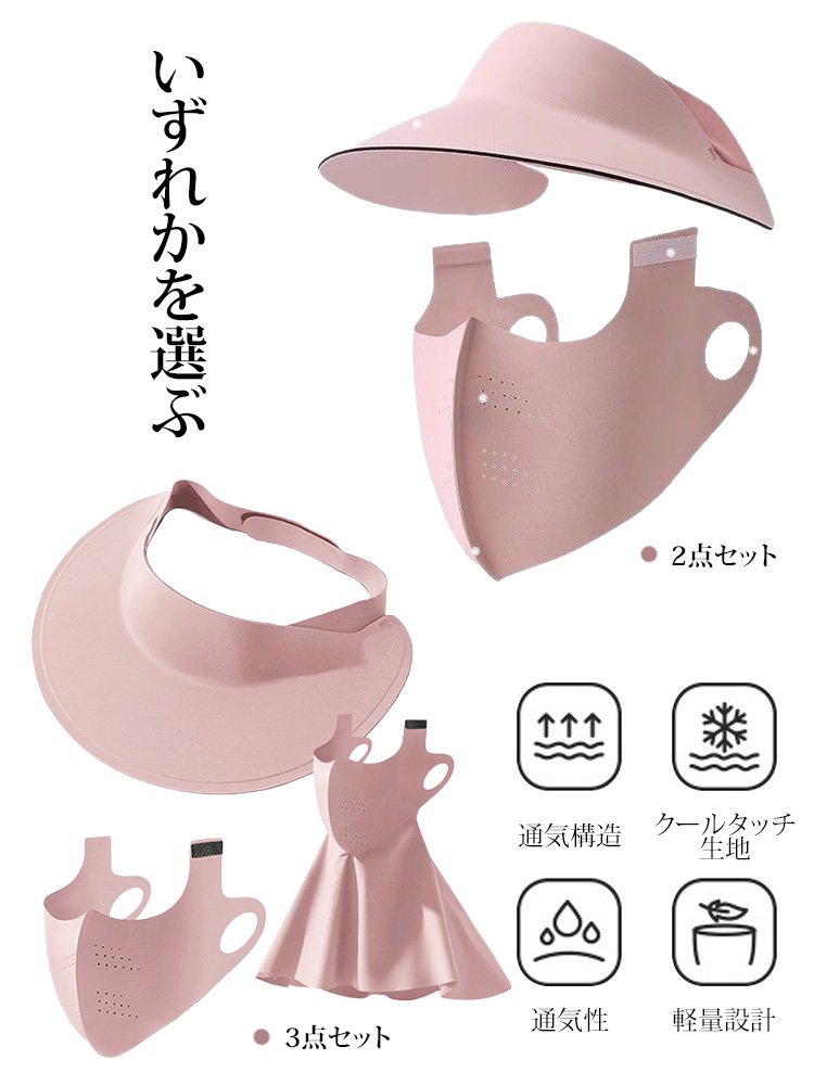 フルカバーUV対策マスク・サンバイザー付き