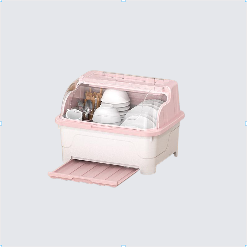 뚜껑이 있는 그릇 수저통 보관함 찬장 주방 가정 그릇 접시 보관 선반 기숙사 배수구 그릇 선반