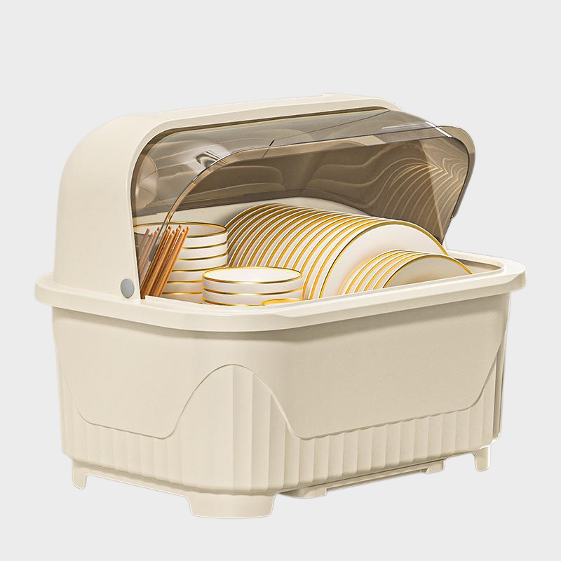 뚜껑이 있는 그릇 수저통 보관함 찬장 주방 가정 그릇 접시 보관 선반 기숙사 배수구 그릇 선반