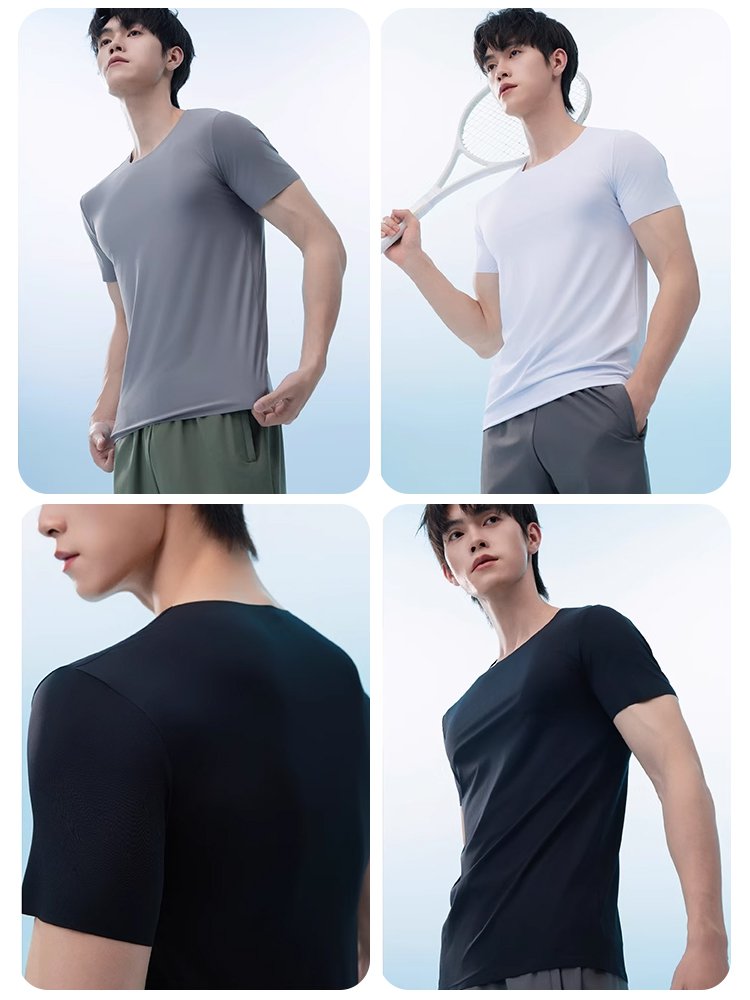 アイスシルクシームレス2WAY半袖Tシャツ