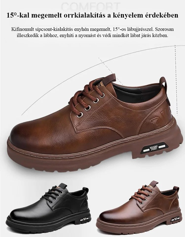 Fűző nélküli - férfi munkás szabadidőcipő