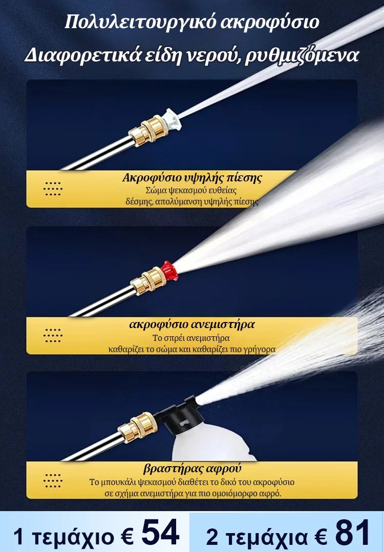 Οικιακό ηλεκτρικό πιστόλι νερού πλυσίματος αυτοκινήτων υψηλής πίεσης