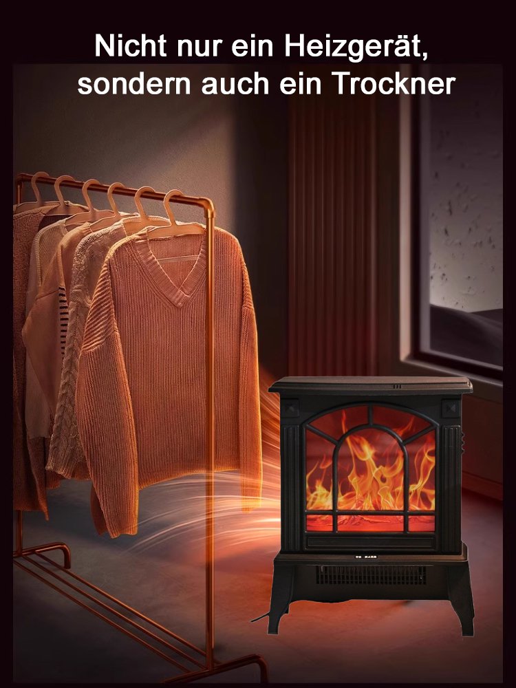 [1 kWh heizt 200㎡]3D-Fernbedienung mit realistischer Flammenheizung