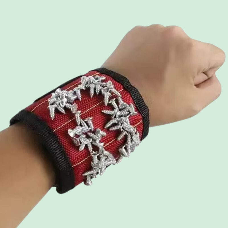 磁気リストバンド付きの裏打ち付き金属工具