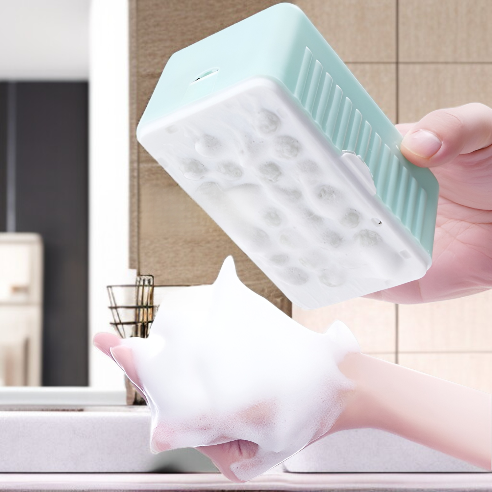 Foaming laundry soap box