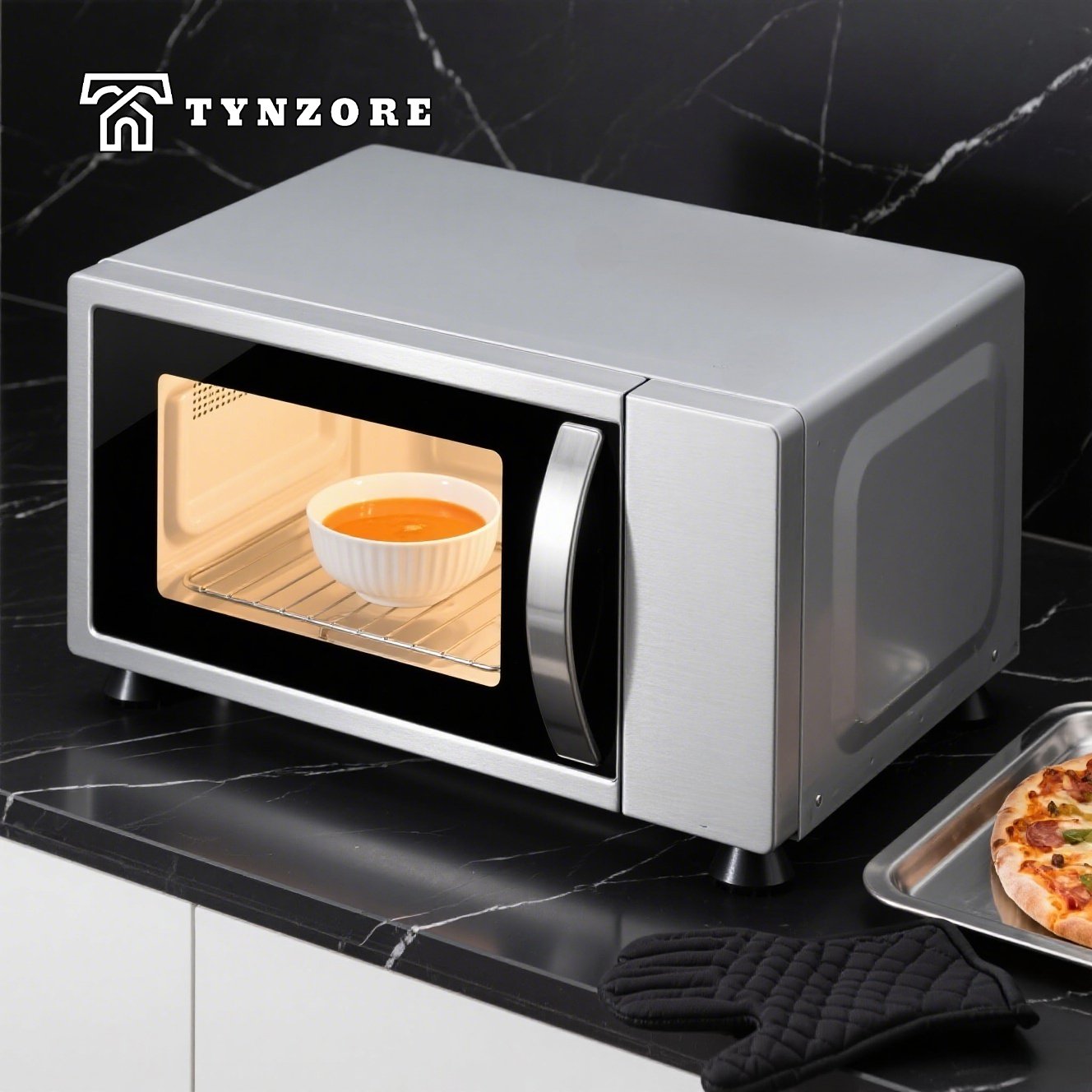 주방에 잘 어울리는 미니 전자레인지