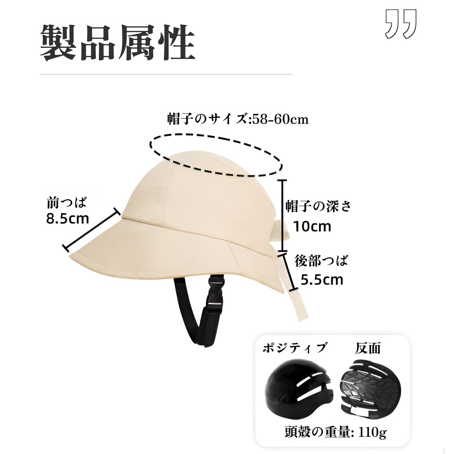 自転車ヘルメット 大人女性用 ファッション帽子タイプ 大きなつば 転倒防止 サンシェード アウトドア 日焼け止め 漁師帽子 夏用 紫外線防止 サイクリング EN812 ヘルメット 衝突防止キャップ