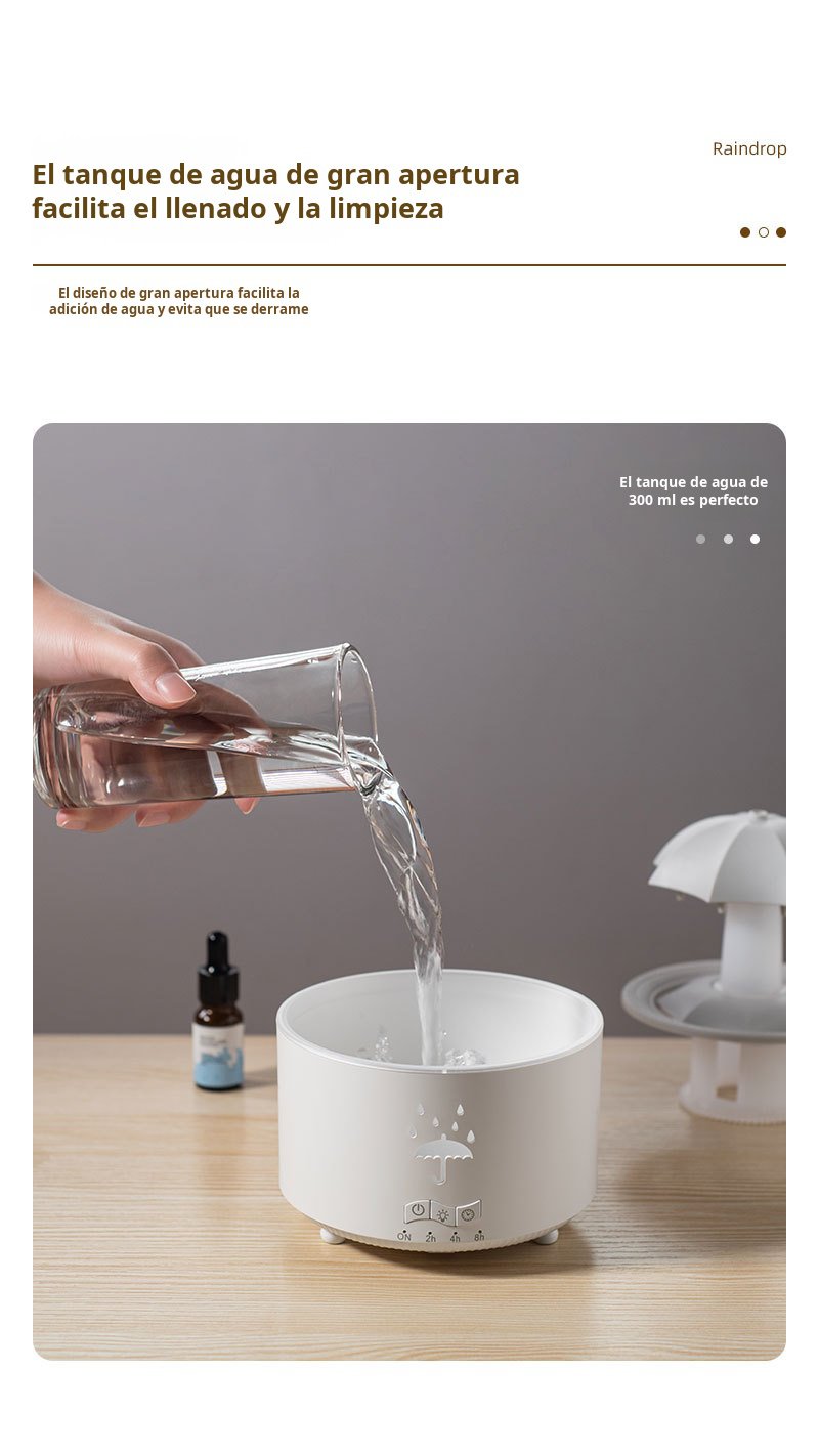 Aromaterapia para el hogar con diseño elegante de gota de agua