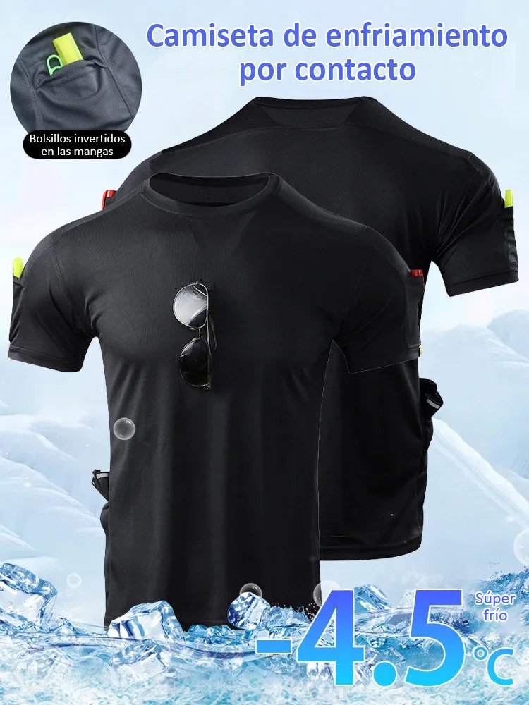 Camiseta táctica multibolsillos de secado rápido