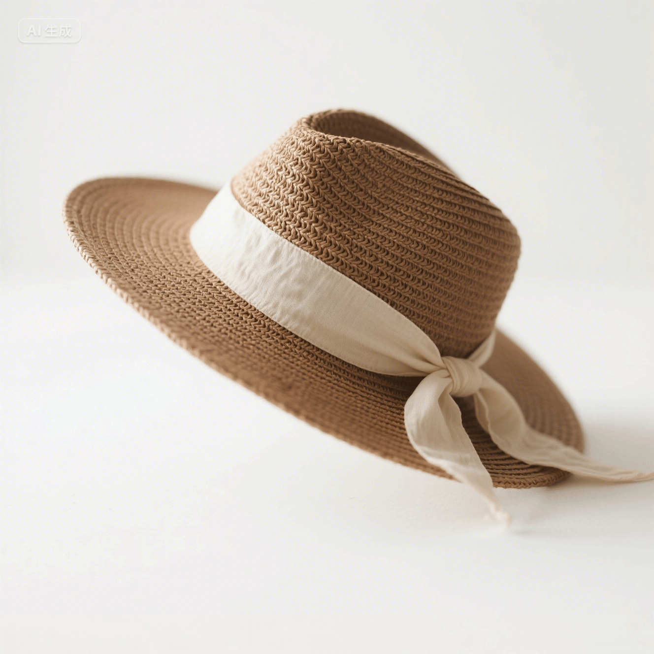 Lányka kézzel szőtt átlátszó szalmakalap széles karimával