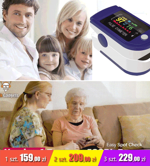 Domowy monitor tlenu we krwi z klipsem na palec