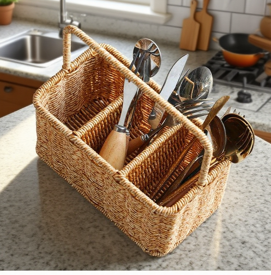 침실 수납용 등나무 격자 광주리