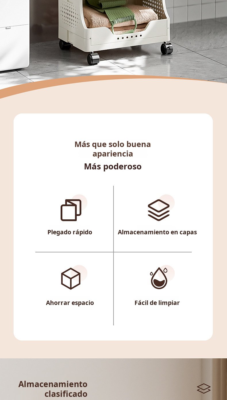 Cesta de almacenamiento plegable para ropa del hogar