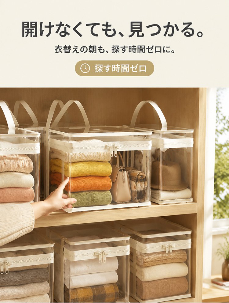 旅行の荷物整理に便利な防水クリアバッグ