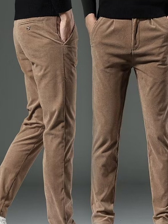 กางเกงผู้ชายขากระบอก ลำลอง ผ้าลูกฟูก รุ่นหน้าหนาว