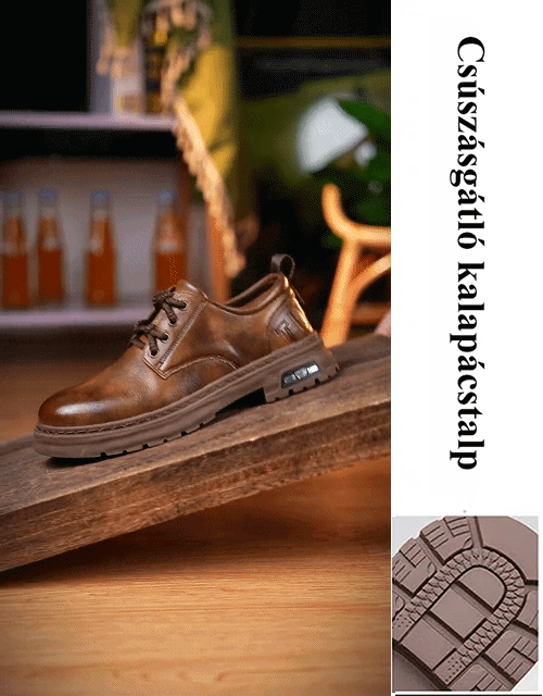 Fűző nélküli - férfi munkás szabadidőcipő