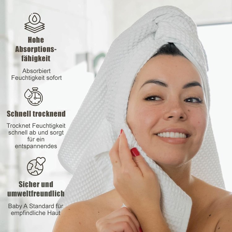Absorbierendes und schnell trocknendes Waffelhandtuch