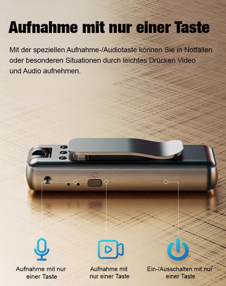 【Mini-Infrarot-Nachtsichtkamera mit extrem langer Standby-Zeit】Überwachung bei Stromausfall möglich