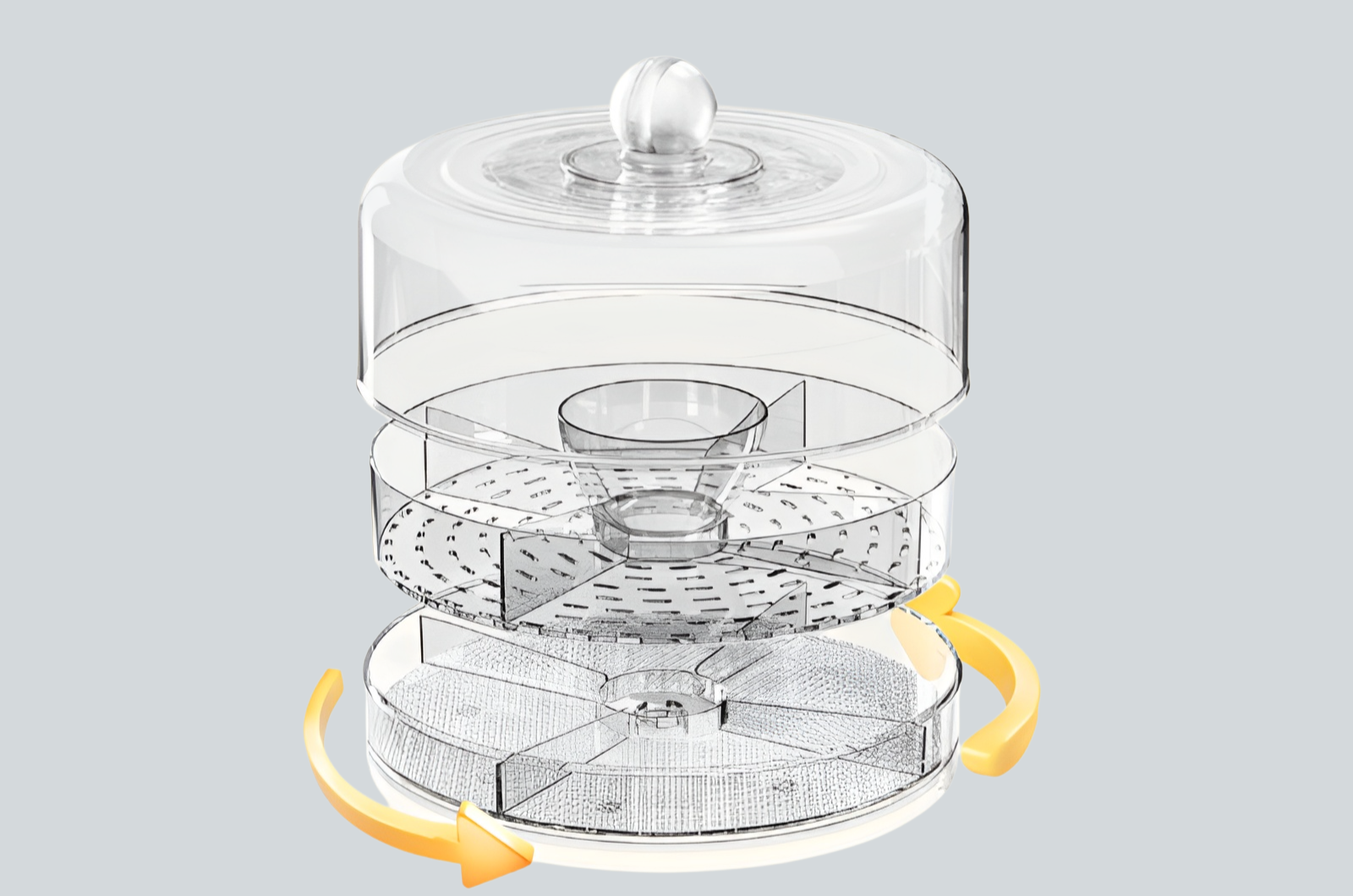 Portable food-grade box for vegetables and snacks