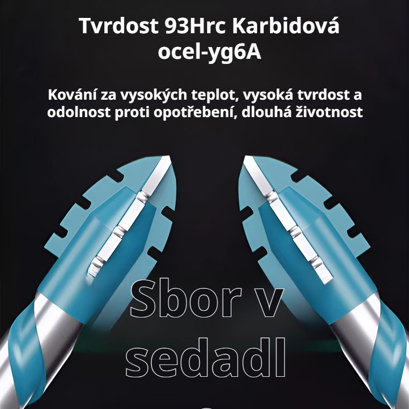 Karbidový vrták na broušení s dosažením suchého vrtání, vhodný pro dlaždice