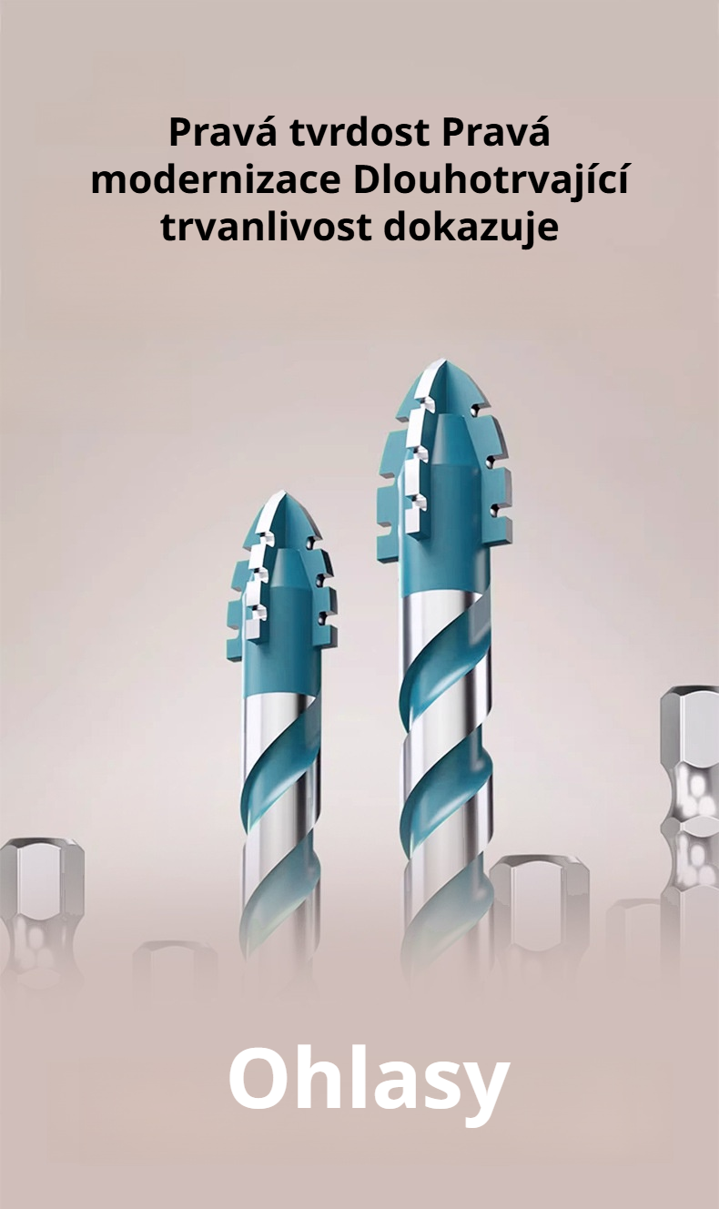 Detail vrtáku s účinným odvodem třísek