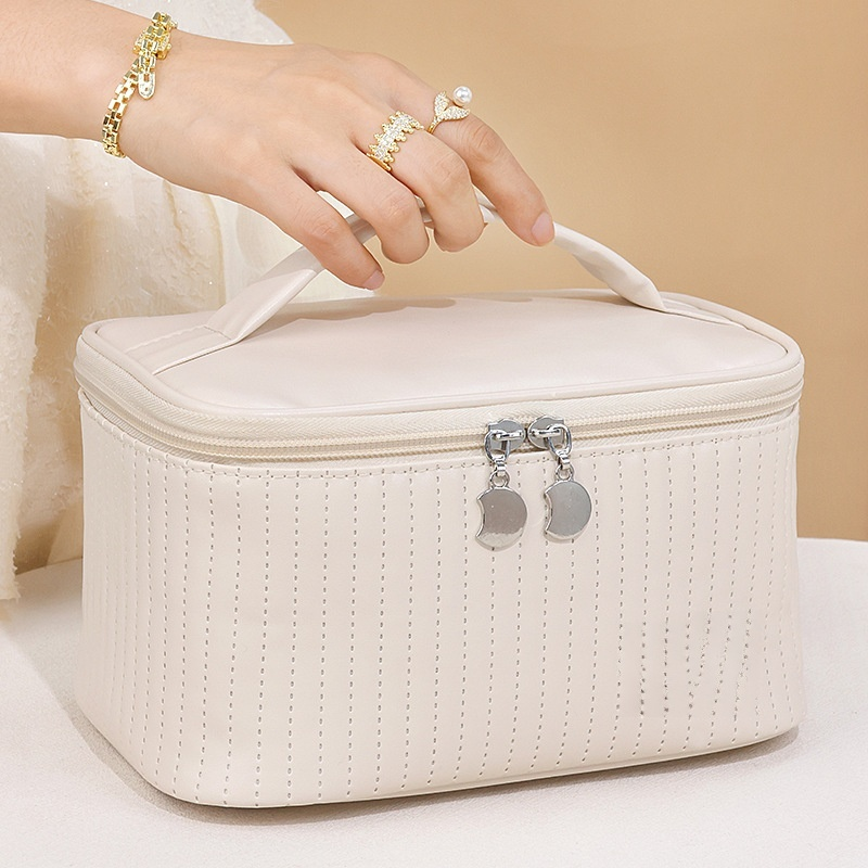 휴대용 대용량 토트 수납 가방 크림 케이크 휴대용 파우치 세면 가방 화장품 수납 가방