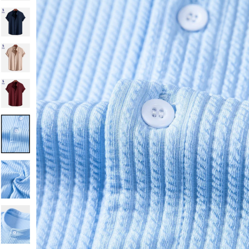 高品質素材のメンズシャツディテール