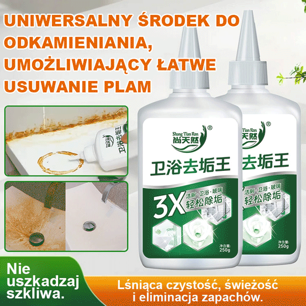 Środek do usuwania kamienia z łazienki Usuwa żółte plamy osady z kamienia rdzę wodną czyści toal