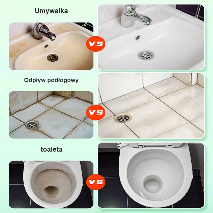 Środek do usuwania kamienia z łazienki Usuwa żółte plamy osady z kamienia rdzę wodną czyści toal