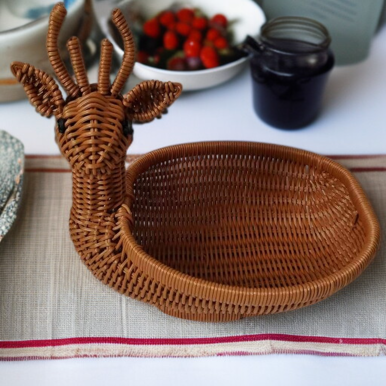 만화 짜임 과일 수납 바구니