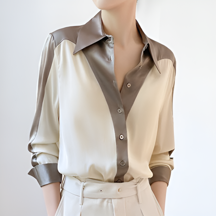 السيدات قميص طويل الأكمام تصميم أنيق