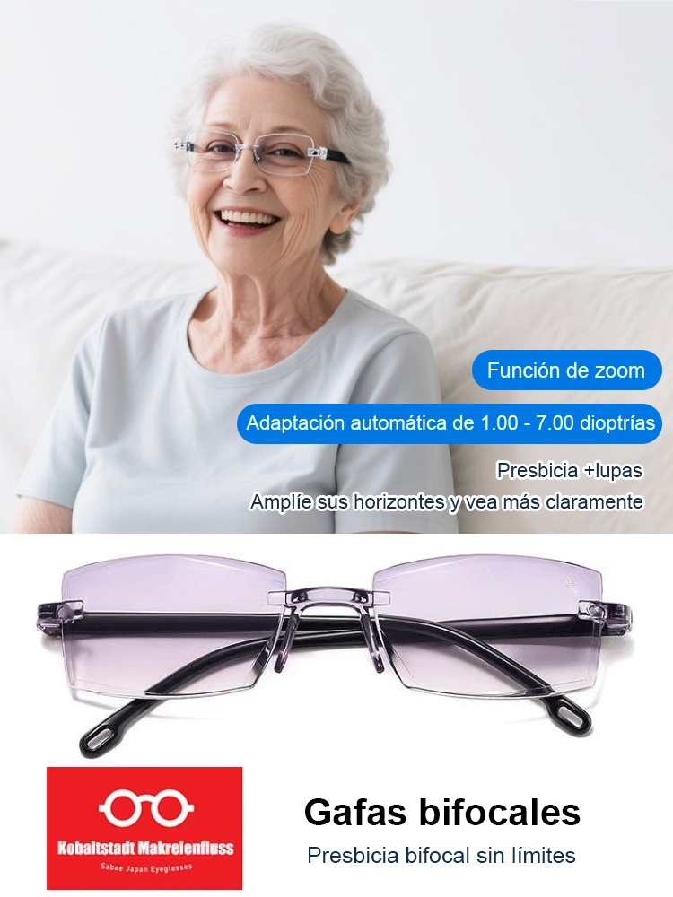 Gafas de lectura con zoom a prueba de radiación, tecnología negra inteligente, llame al 1055551